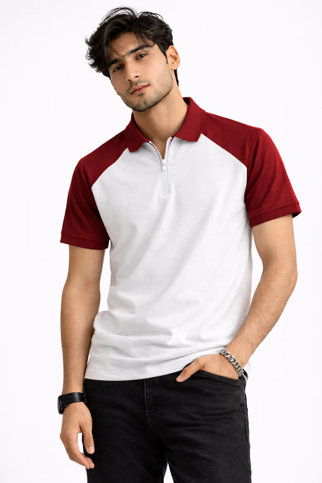 Pack of 2 Raglan Zipper Polos - Image 3